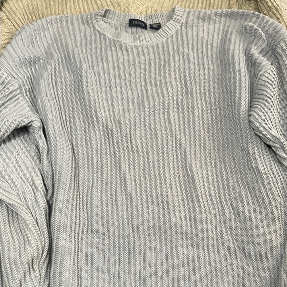 IZOD ice blue boxy crewneck sweater